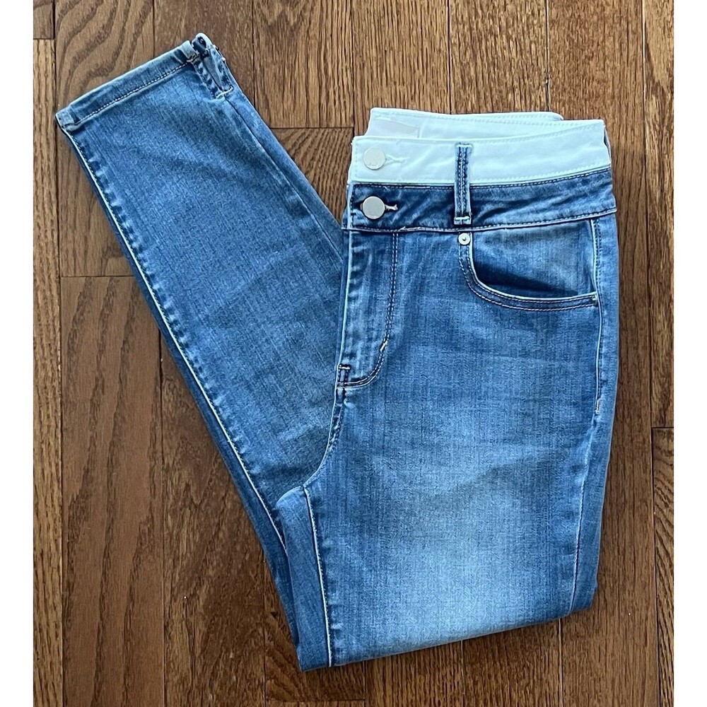 Habitual Blue Crop Denim Jeans 28 Ankle Factory Faded Streetwear Indie Casual
